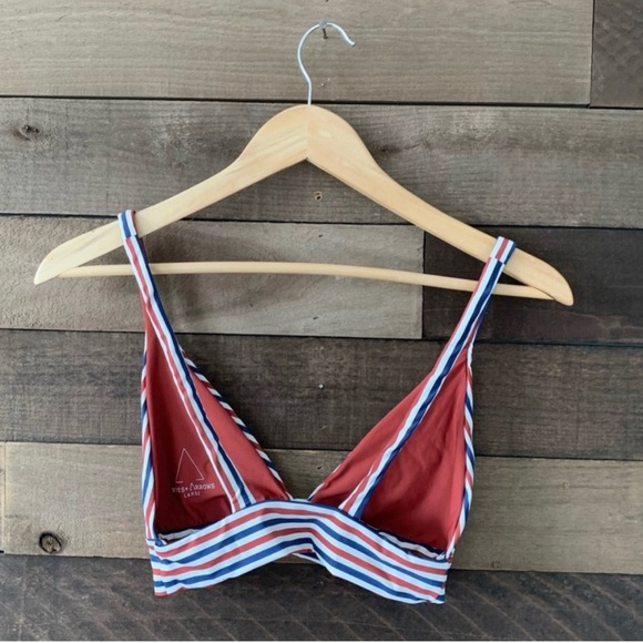 Boys + Arrows Fillis Bikini Top in Yankee Red White Blue Stripe - Picture 5 of 8